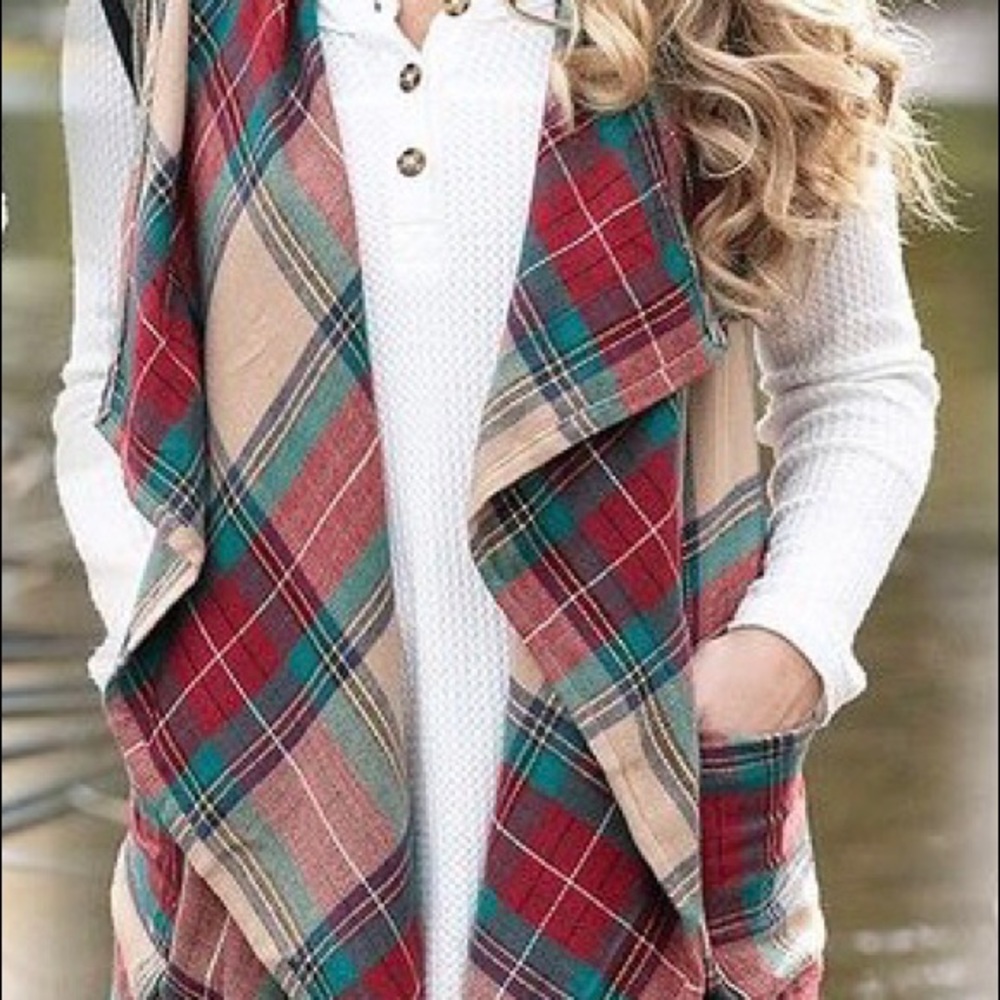 Grace and Lace flannel vest